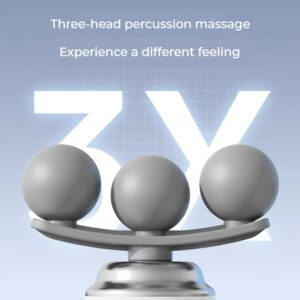 Mini Percussion Massage Gun – HeatedCold Therapy with 9 Massage Heads, 6-Speed Brushless Motor